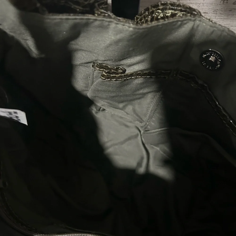 Sondra Roberts Metallic Olive Ruffled Shoulder Bag - Picture 6 of 6